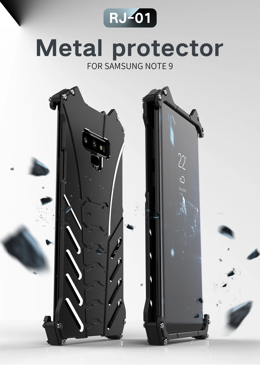 R-JUST для samsung Galaxy Note 9 A9 star/A9 star lite пыль Металл броня анодированного Алюминий случае Fundas coque Корпус крышка