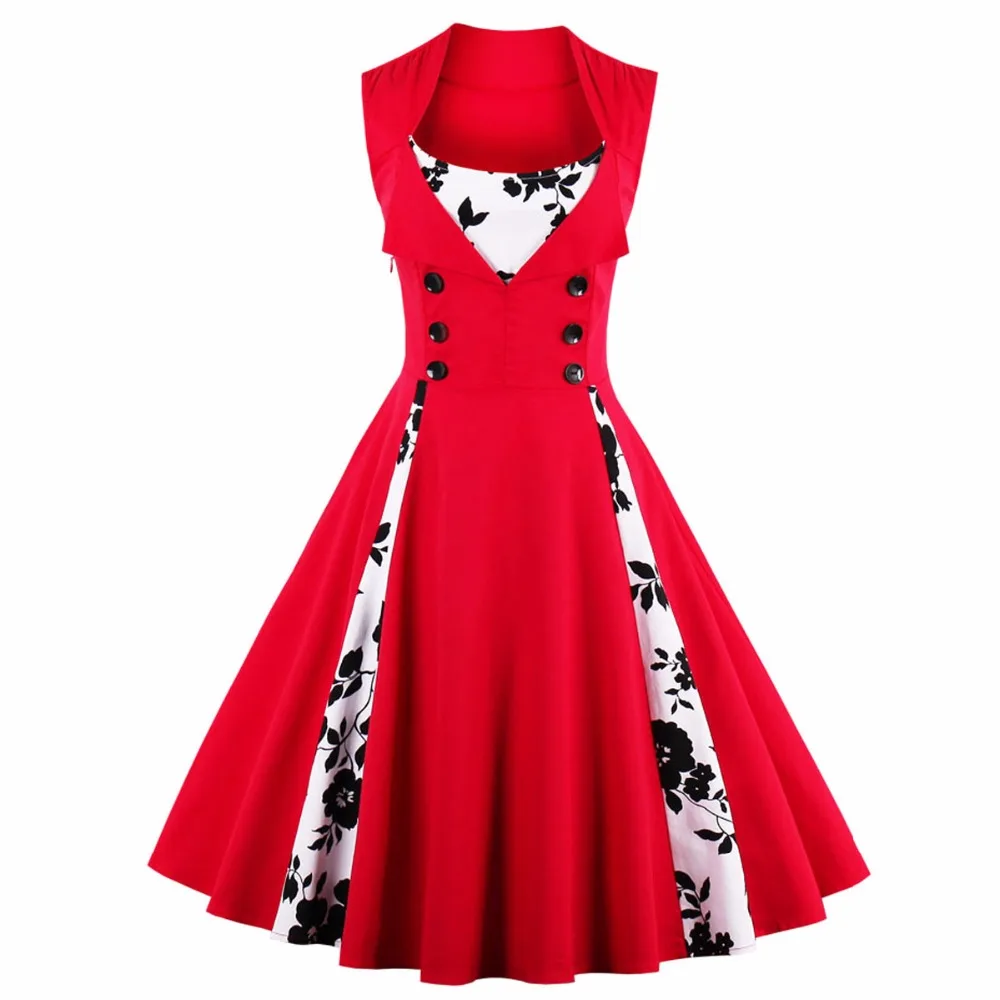 Винтажное платье в горошек 50s 60s Pin Up 5XL женская одежда больших размеров вечернее