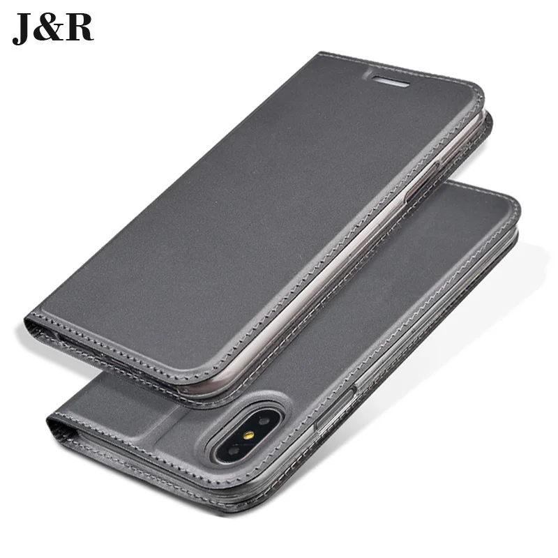 J &amp R Роскошный кожаный флип чехол для iPhone X книжка 10 5 8 '' телефона высокое