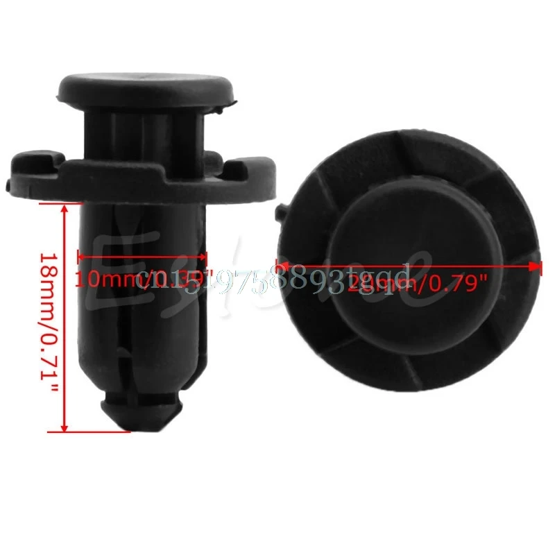 

20pcs Car Plastic Rivet Fastener Fender Retainer Push Clips 10mm