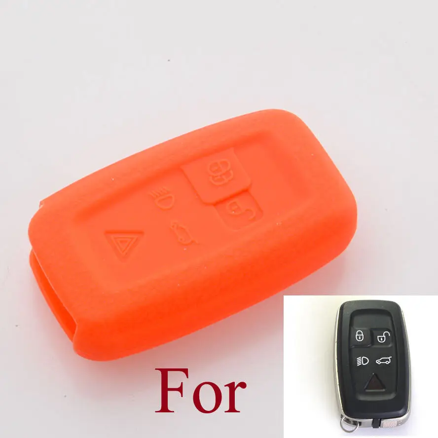 Кожаный силиконовый чехол для ключа автомобиля держатель LR4 Range Rover смарт-чехол