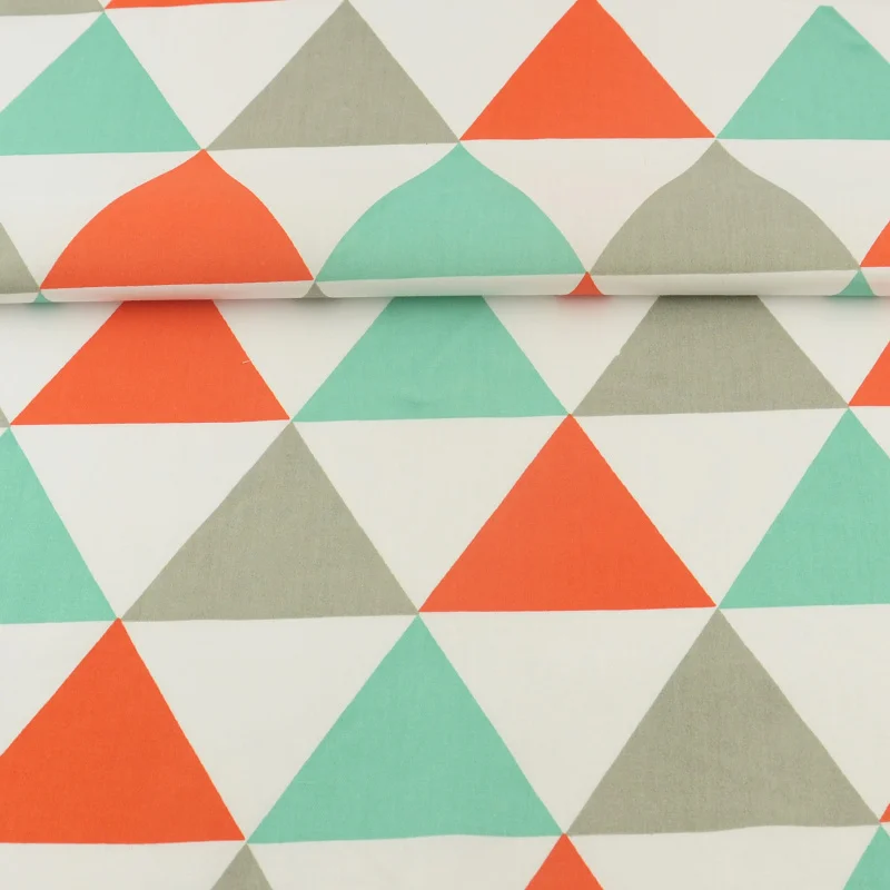 Quilting Patchwork Colored Geometry Designs Home Textile Bedding Tecido Decoration 100% Cotton Fabric Sewing Scrapbooking Twill|textile fabrics in