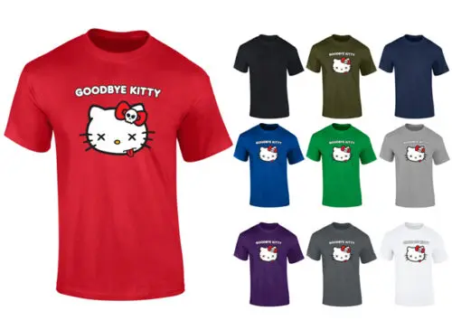 Мужская футболка с надписью Goodbye Kitty Hello Cat | одежда
