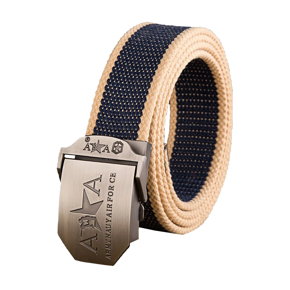 High Quality Men's Belt No Metal Plastic Buckle Canvas Belts Casual Jeans Designer Men Cinturones Hombre | Аксессуары для