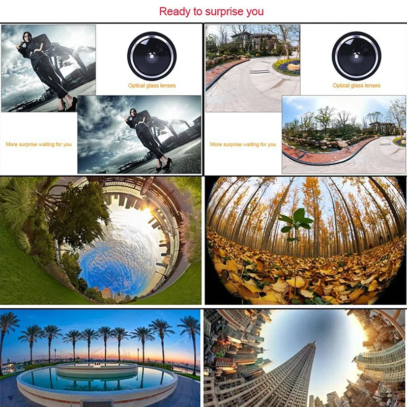 Универсальный Съемный Fisheye клип Объективы для телефонов Камера Наборы 235