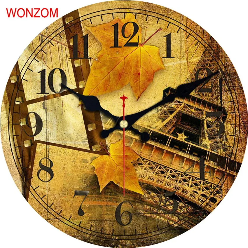 WONZOM Корона дизайн высокий каблук Большие Настенные часы Тихий гостиная