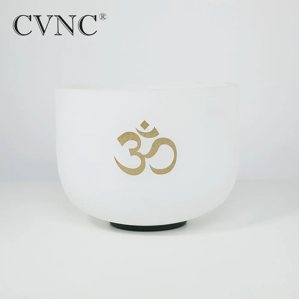CVNC Размер 12 &quotNote C/D/E/F/G/A/B чакра Матовый Кварцевый Поющий чаша с OM