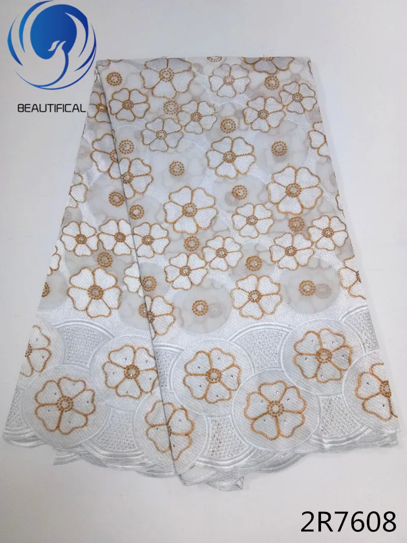 Beautifical African Swiss voile lace fabric with embroidered 2017 Fashion party cotton for wedding dress 5yards 2R76 | Дом и сад