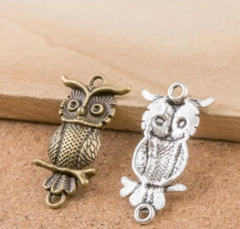 Оптовая продажа 10 шт. Модные Винтажные античные бронзовые/Серебристые двойные