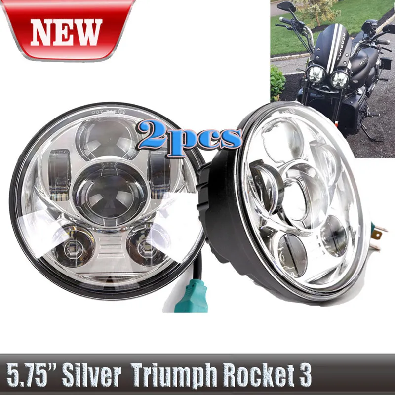 Ракеты 3 Мотоцикл 5 3/4 дюйма фар 75 &quotLed двойной фары для Triumph Скорость/Street Triple thunderbird
