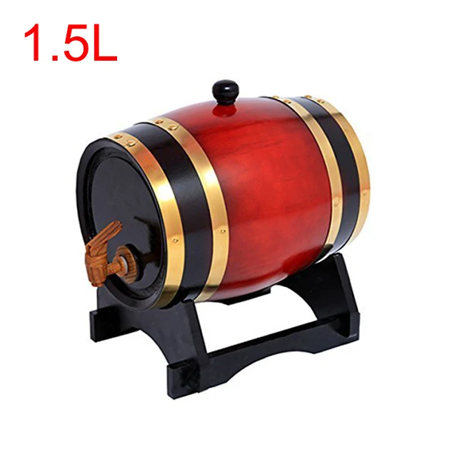 1.5L UPORS 1,5/3L деревянная дубовая бочка бочонок пивное ПИВОВАРЕНИЕ оборудование винтажное деревянное вино бочка диспенсер для ром горшок виски вино - Цвет: 1.5L