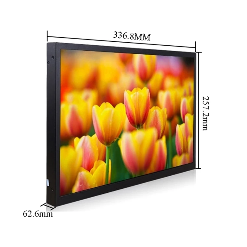 

15 Inch 1024 * 768P HD CCTV Monitor IPS Screen BNC VGA Video Display With Metal Case Fit For DVD NVR PC Laptop