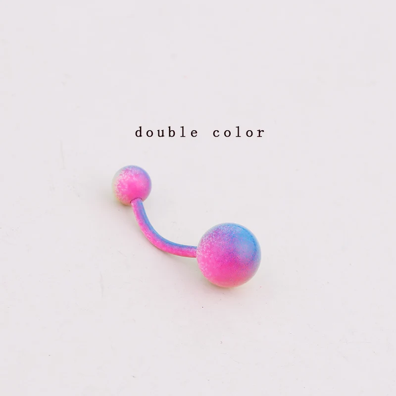 circle double color Sellsets, 1 шт., сердце и круг, форма, нержавеющая сталь, покрытие, пирсинг, ювелирные изделия, новая мода, пирсинг-серьги для пупка, кольца на кнопках - Окраска металла: circle double color