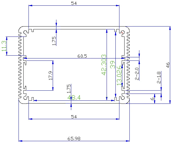 Алюминиевый корпус для PCB POWER shell Electric project box DIY 66*46*100 мм новинка|box pvc|enclosure junction