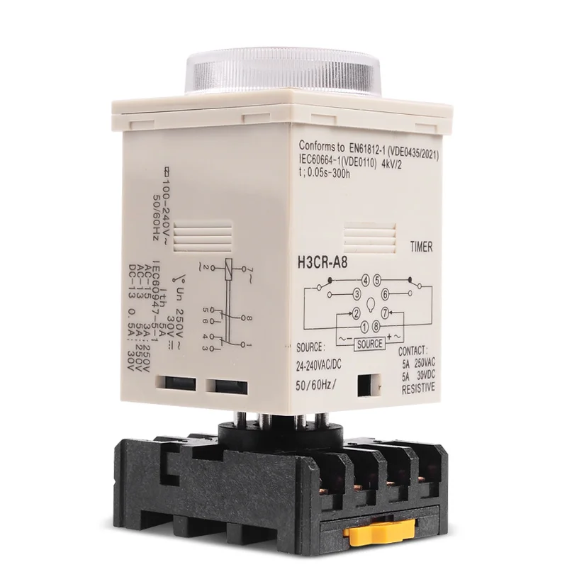 24V-48V DC/AC Multi Range Delay Timer Time Relay H3CR-A8 8pins with Socket Base | Обустройство дома