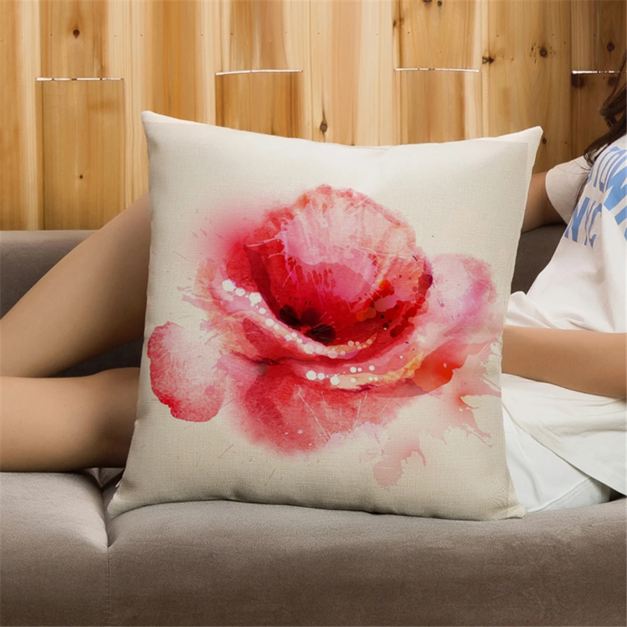 Скандинавский стиль Декор Акварельная вышитая наволочка для дивана Decorativos