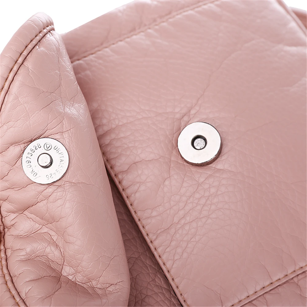 New Ladies Soft Washed Leather Backpack 3-in-1 Cute Cat Women Bagpack Small Travel Backpack For Girls Sac a dos Mochila Feminina