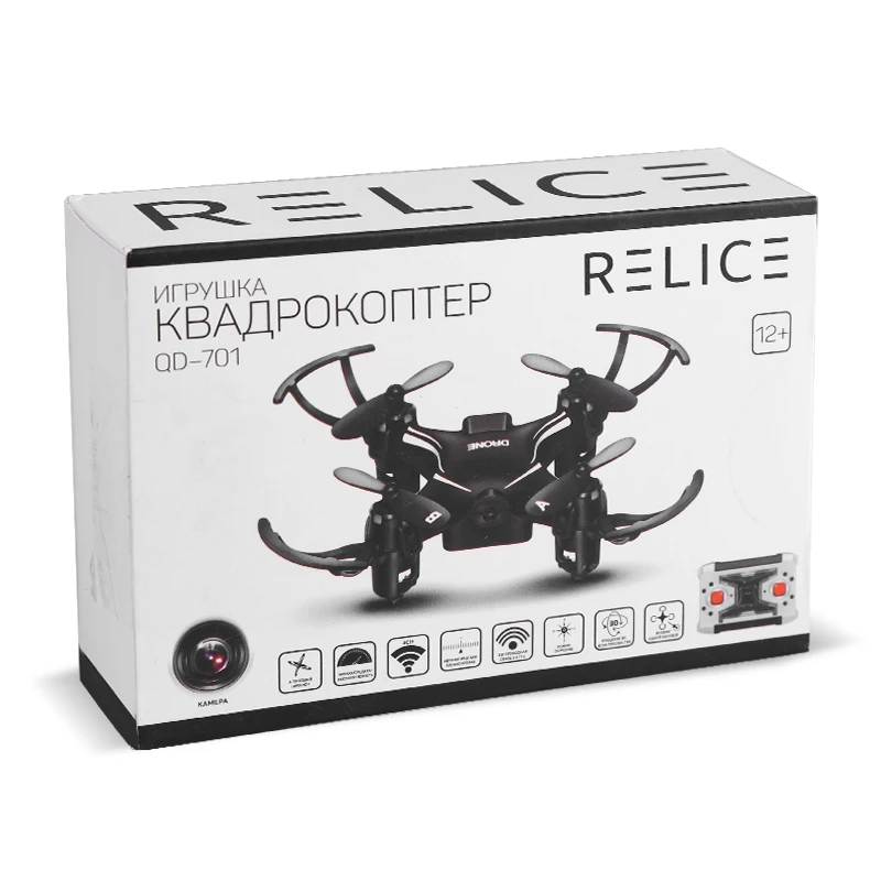 Мини квадрокоптер с камерой 0.3МР RELICE QD 701 функцией удержания высоты и пультом