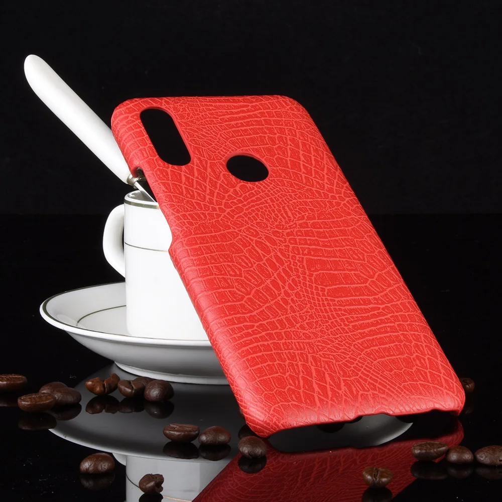 Крокодиловая зернистая ПУ кожа для Meizu Note 9 чехол защитный из искусственной кожи