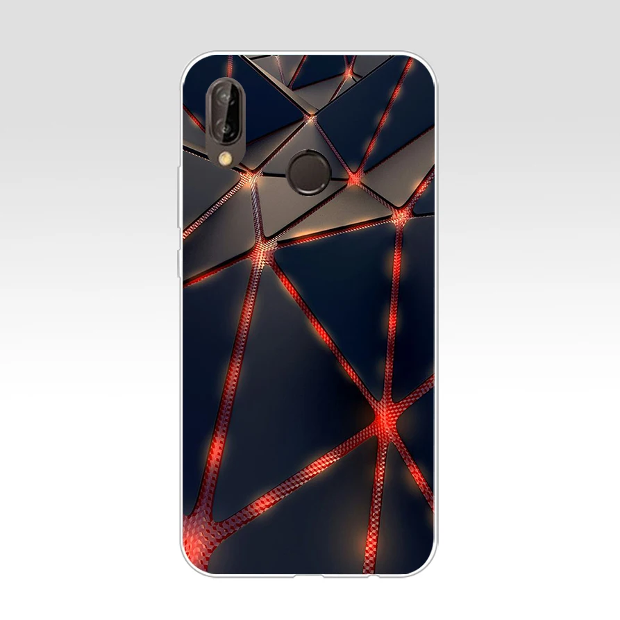Чехол для Huawei P20 Lite 5 84 дюйма мягкая резина ТПУ силикон задняя крышка телефона