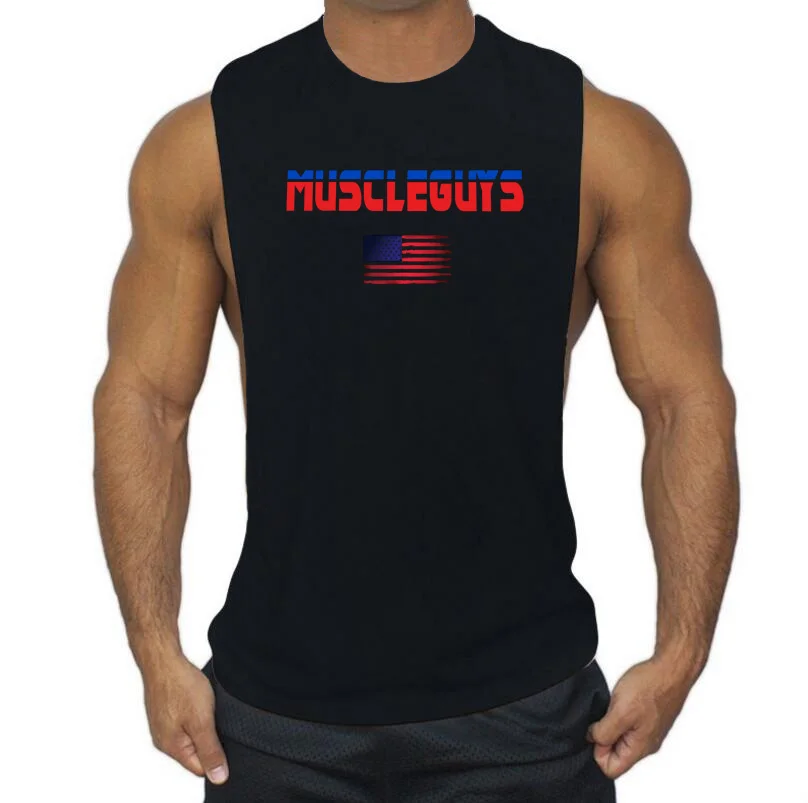 Брендовые Модные мужские майки для спортзала Muscle guys привлекательные с низким