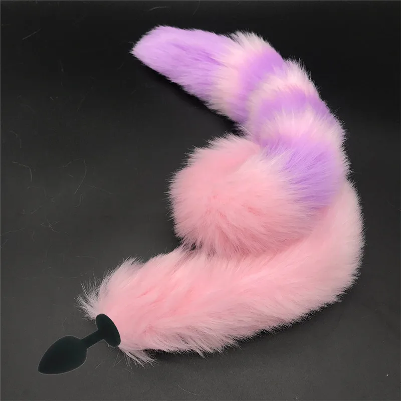 80 см длинный Лисий хвост женский анальный секс-шар игры для взрослых сексуальная