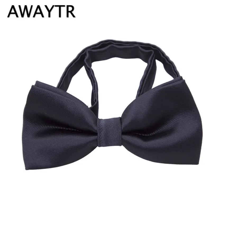 Детские регулируемые галстуки бабочки AWAYTR фиолетовые школьные для мальчиков