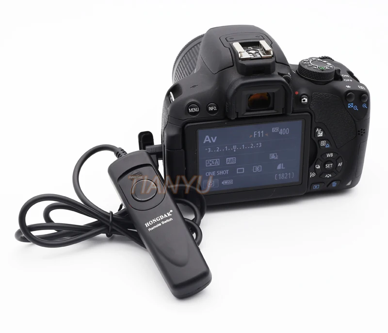 HONGDAK RS-60E3 пульт дистанционного управления спуском фотографического затвора шнур управления для Canon 500d 450d 700D 650D 550D 60D 600d G1X/G15/G12