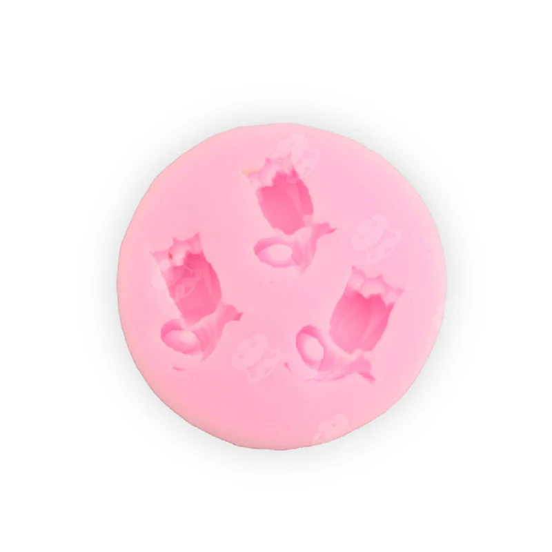 Новинка 3D тюльпаны в форме розы силиконовая форма для помадки торта инструменты