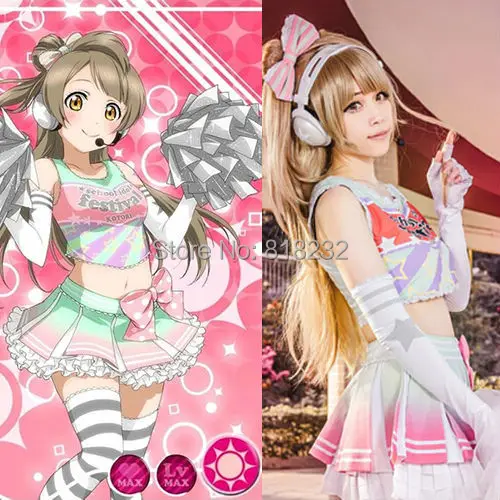 Платье футболка для чарлидинга Love Live Takaramonos Minami kotory Униформа аниме костюмы