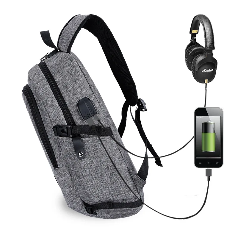 Рюкзак для ноутбука деловая сумка с защитой от кражи женщин и мужчин тонкий