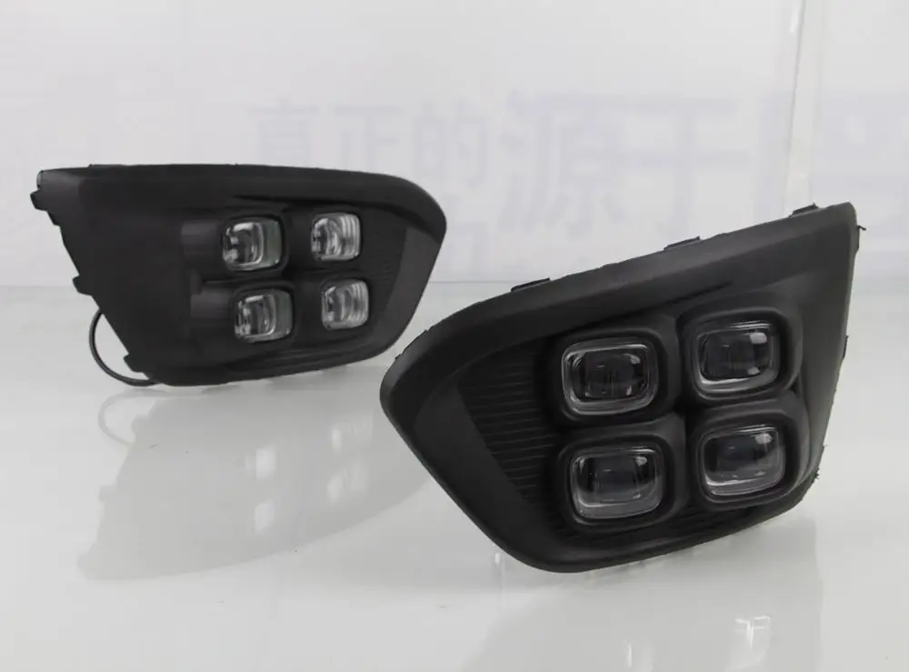 Model C Автомобильный мигающий 1 пара Автомобильный светодиодный DRL дневные ходовые огни с сигналом поворота для России KIA RIO X-Line - Цвет: Model C