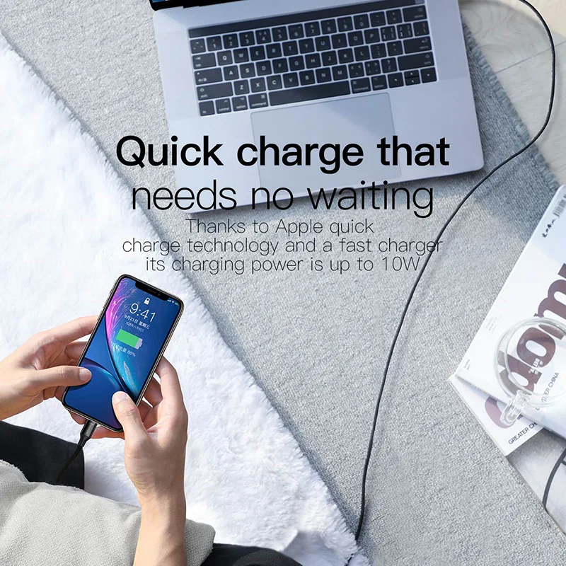 Baseus usb type-C для USB кабель для iPhone 11 Pro Xs Max Xr X 8 7 6 быстрая зарядка зарядное устройство type-c кабель для передачи данных для Macbook iPad Mini