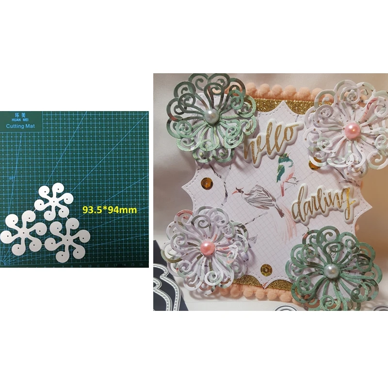 

Плашки для резки металла в виде цветка хризантемы, шаблон для скрапбукинга открыток, альбомов, рельефных форм для рукоделия, 2019