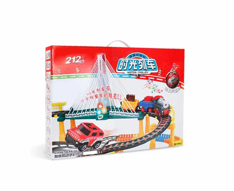 Железная дорога игрушки для детей DIY трек автомобиль 1:25 светящаяся дорожка изогнутый мигающий Набор Модель автомобиля Детские трубы гоночный грузовик vip link