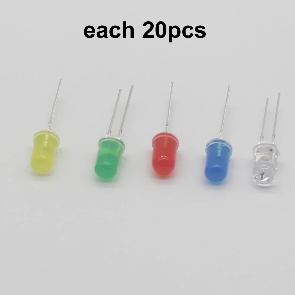 100 шт. 5 мм Светодиодные диодсветильник в ассортименте|Подвесные лампочки| |