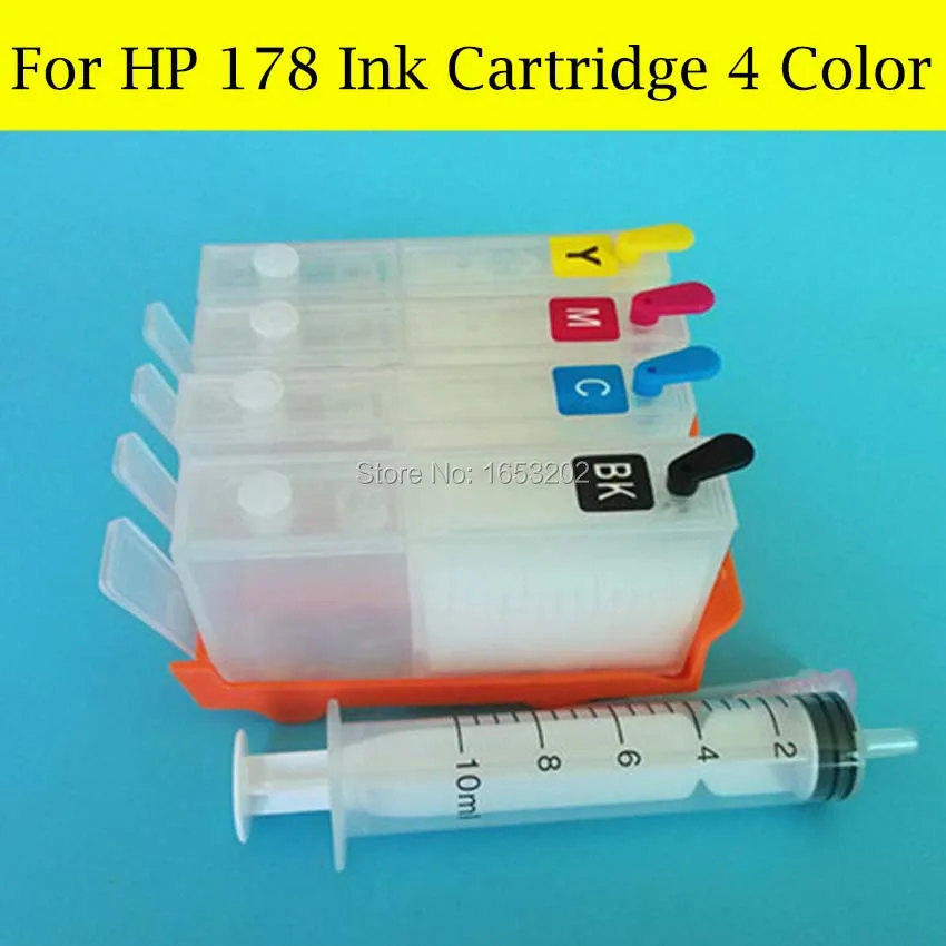 4 цвета/набор чернильный картридж HP178 для HP Photosmart CN255C CN216C CN245C CD035C Q8444C принтер с