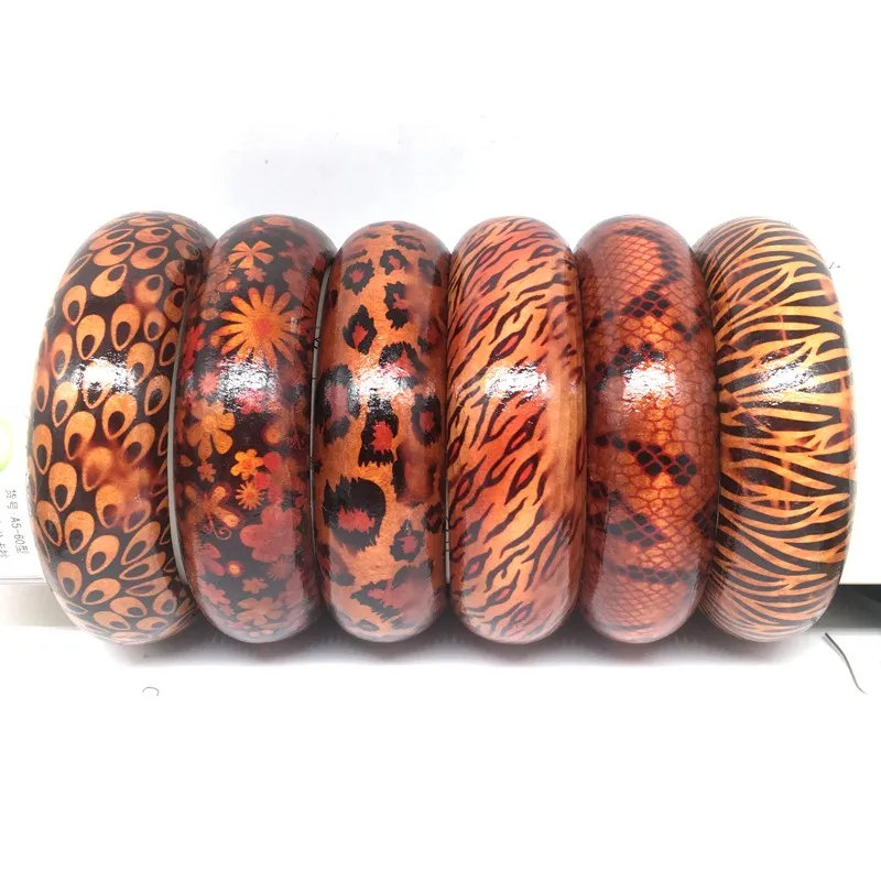 Бесплатная доставка! 5 шт. деревянный браслет с Африканским узором можно