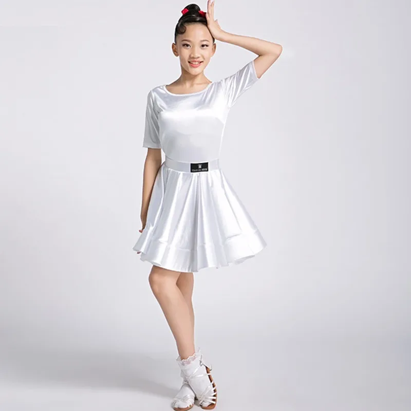 Детские костюмы для латиноамериканских танцев красные соревнований по