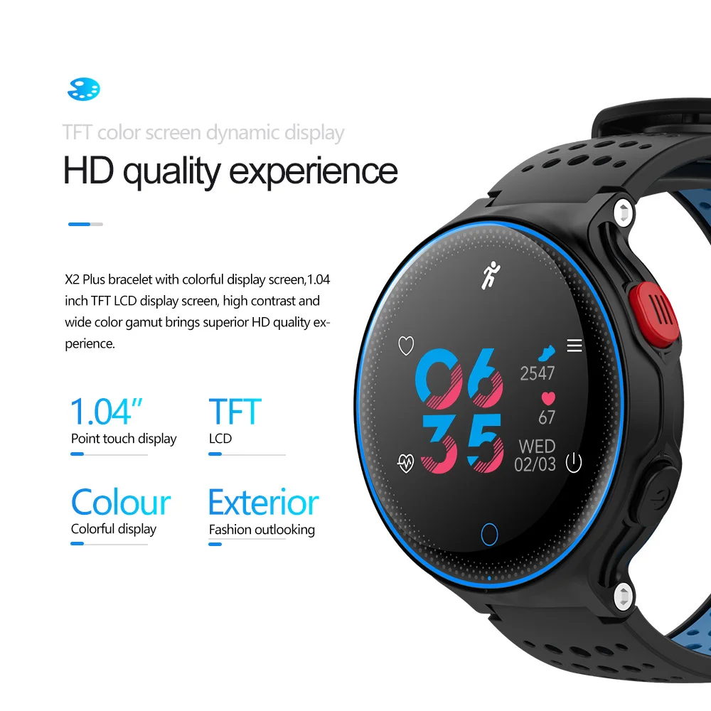 YINGTAI X2 плюс Smart Watch IP68 Водонепроницаемый спортивные Браслеты Smartwatch монитор