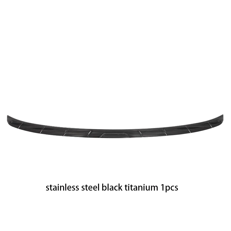 stainless black 1pcs Задняя защитная накладка модифицированный шлейф коробка багажник пластина двери отделка полосы для Lexus NX200 NX300 200 T 300 H - Цвет: stainless black 1pcs