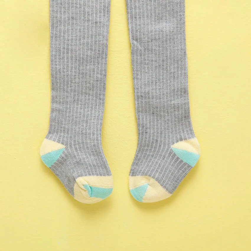 Колготки для младенцев однотонные колготки маленьких девочек трикотажные