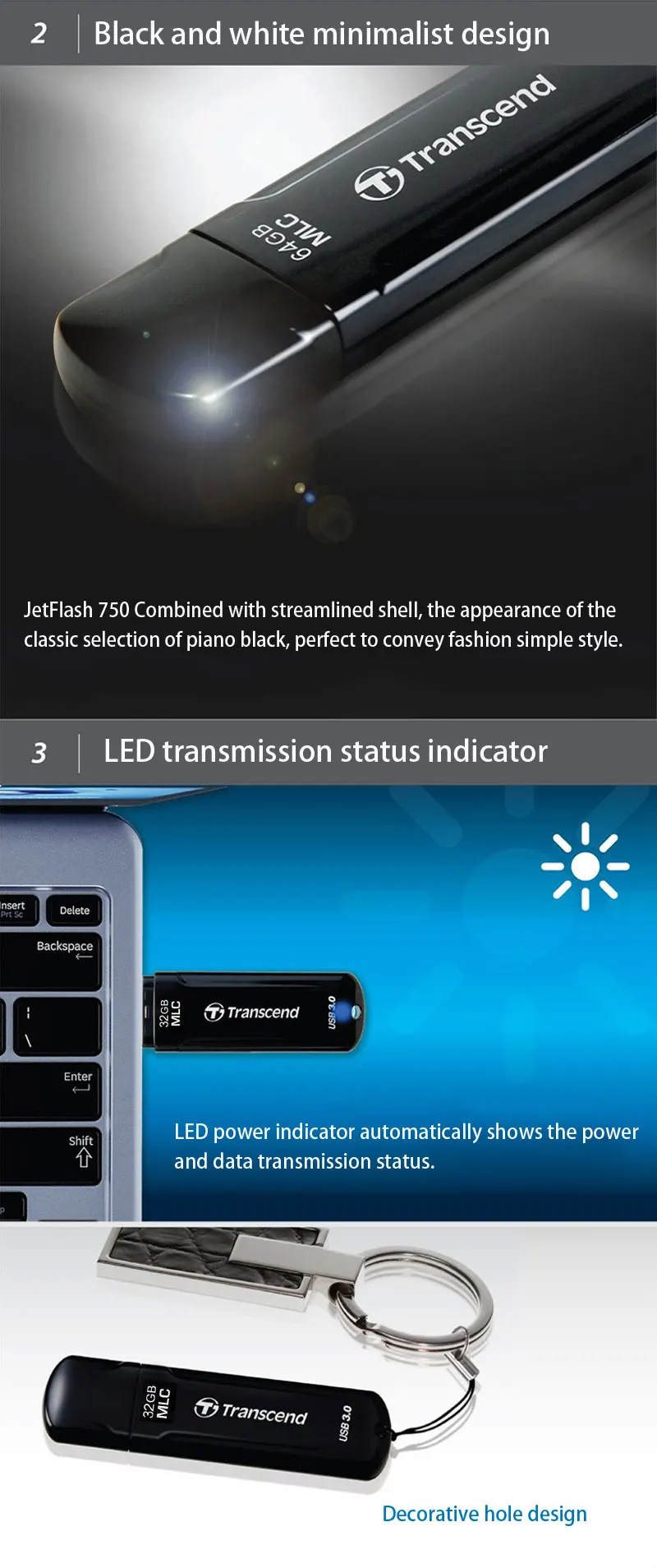 Transcend U Disk 3,0 JetFlash 750 USB флеш-накопитель 16 ГБ 32 ГБ 64 Гб MLC USB флеш-накопитель Высокоскоростной USB 3,0 флеш-накопитель