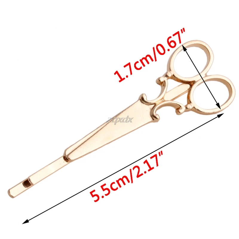 Fashion Women Chic Scissors Shape HairClip Gold/Silver Hair Pin Accessory Whosale&Dropship|Ножницы| |