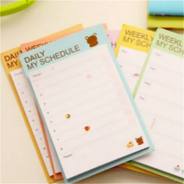 Еженедельный и ежедневный график Mini memo pad N Times липкая закладка для заметок
