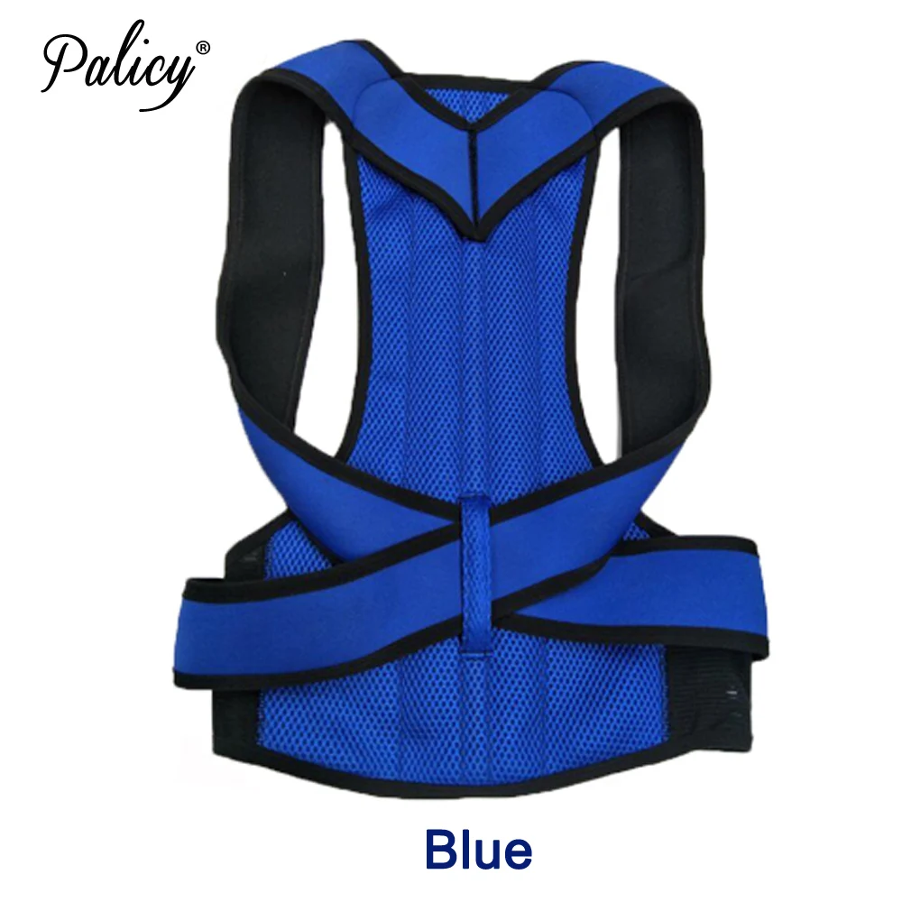 Blue Регулируемый корсет Palicy для взрослых, Корректор осанки на спине, поясничный корсет, поддержка позвоночника, неопреновый корректирующий корсет для мужчин и женщин - Цвет: Blue