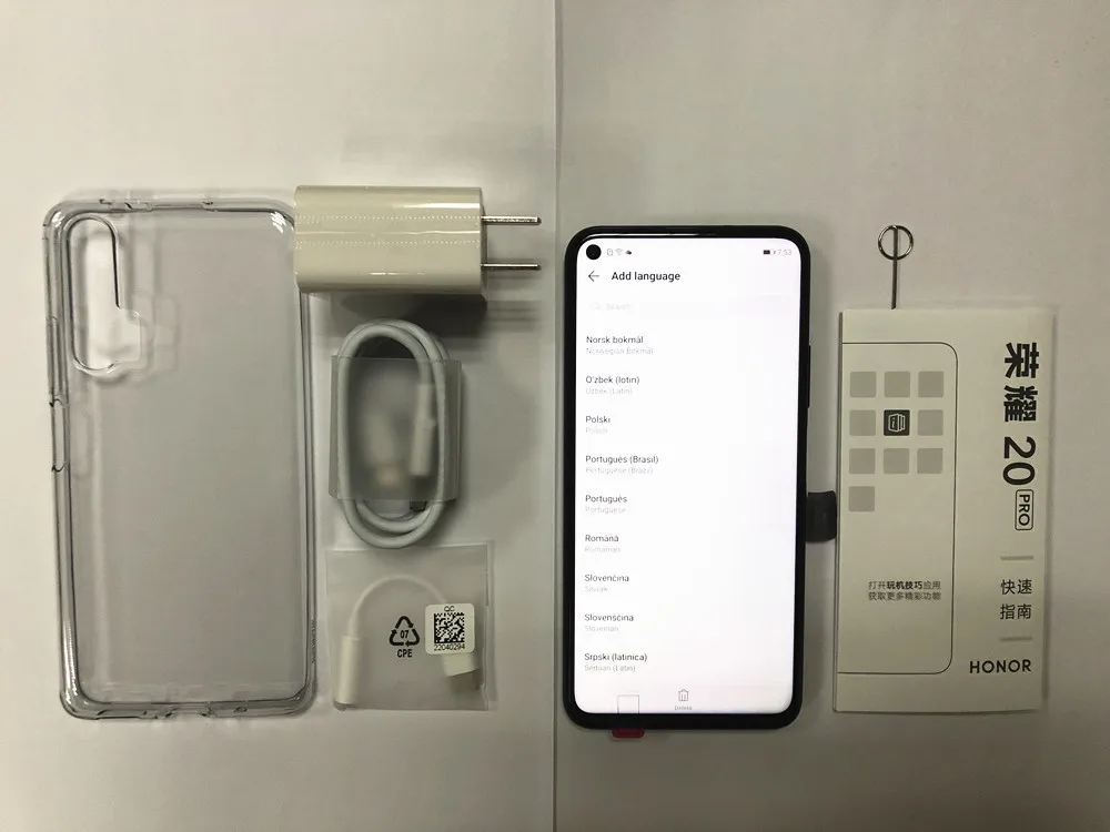 Смартфон Honor 20 Pro с глобальной прошивкой Kirin 980 Android 9 6,2" ips 2340X1080 8 Гб ram 128 ГБ rom Мп+ 32 МП отпечаток пальца NFC телефон