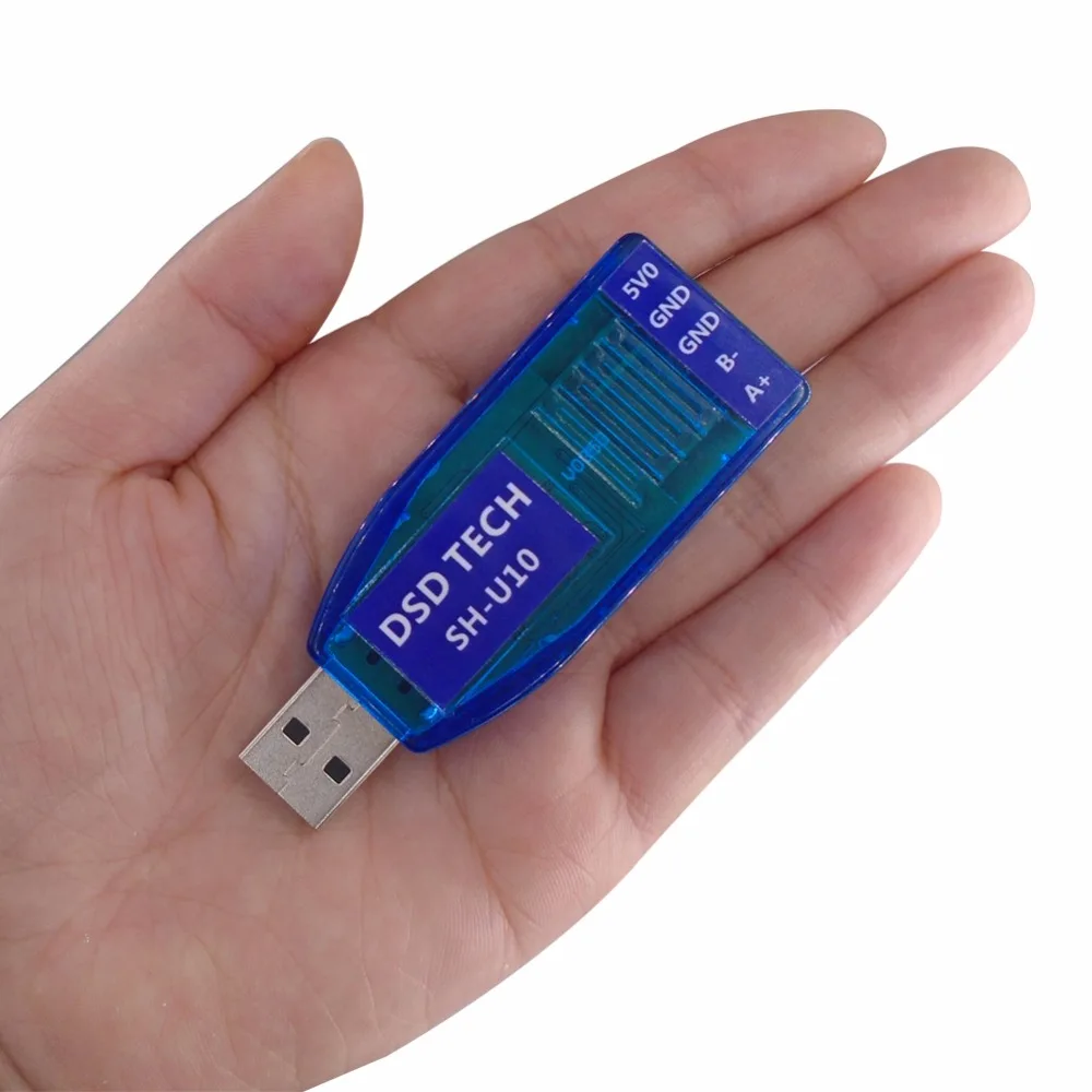 DSD TECH SH-U10 USB к RS485 преобразователь с CP2102 чип совместим Windows 7 8 10 linux mac OS |