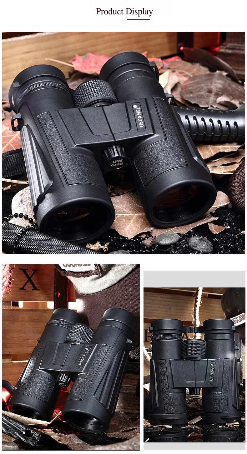 USCAMEL ED линзы бинокль 8x42/10x42 военный HD высокой мощности заполненный азотом водонепроницаемый оптический телескоп Профессиональный для охоты