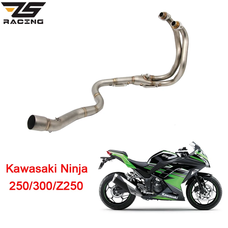 ZS гоночная Модифицированная выхлопная система для мотоцикла средняя Kawasaki Z250 Ninja